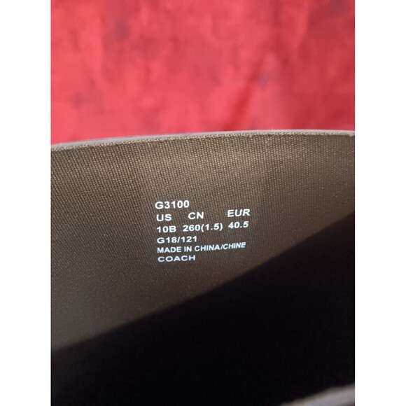 Coach Rain Boots Size 10B Tan & Dark Brown With Pink Floral Print NOB - Picture 4 of 9